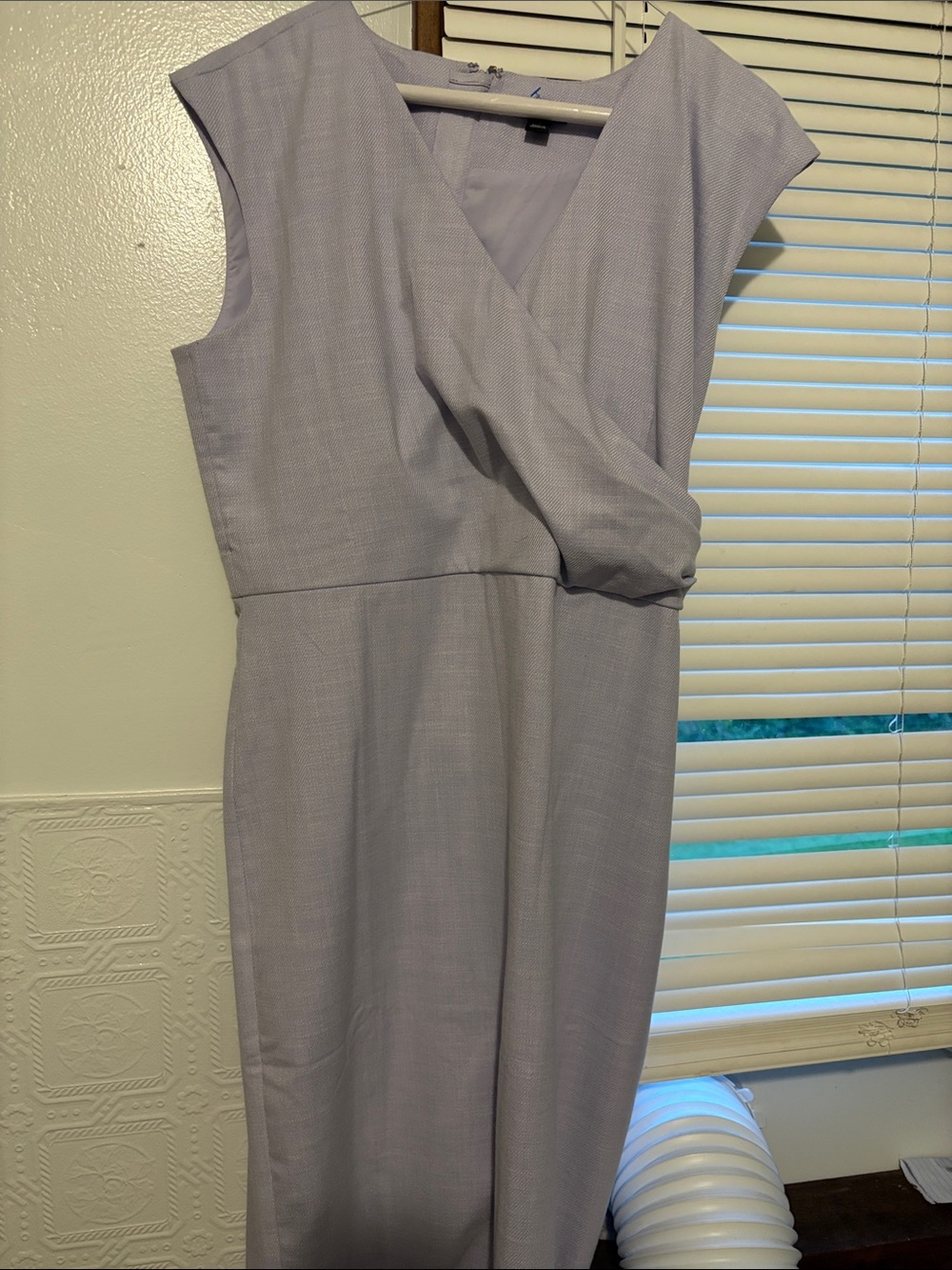 Ann Taylor Lavender Wrap-Front Midi Dress